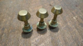 L4589 - Antique Domed Saw Nuts Set Of 3 1800s - Screws Hand Saw Medallion Disston