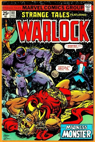 Strange Tales Featuring Warlock Marvel Comic Book - 181 (bronze Era) /1975