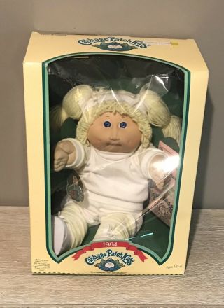 Cabbage Patch Doll Vintage 1984 - Blonde Girl With Pigtails