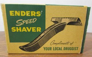 Vintage Antique Enders Speed Safety Razor Vintage Box Set W/6 Blades Box Set