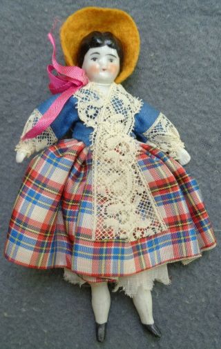 Antique Miniature Tiny China Cloth Doll Dollhouse