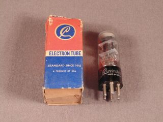 1 6u5/6g5 Cunningham Antique Radio Amplifier Vacuum Tube Code 852 Nos Bright