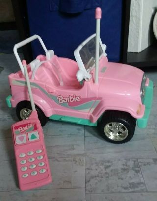 Vintage 1998 Mattel Barbie Remote Control Jeep For Barbie Dolls