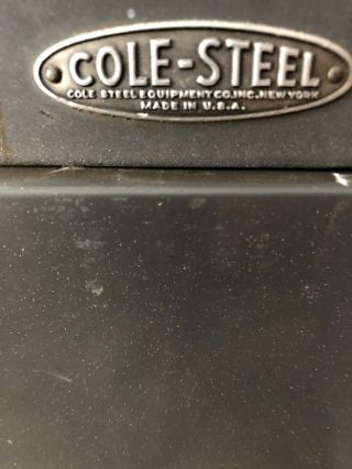 vintage metal filing cabinet Cole Steel Combination Lock York NY 2