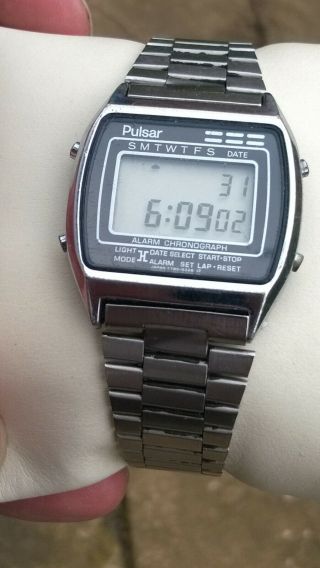 Pulsar Mens Vintage LCD Digital Alarm Chronograph Watch Y789 - 5329 2