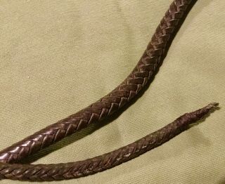 Antique SWAINE & ADENEY.  Ltd.  LONDON.  Leather Hunting/Kennel Whip. 5