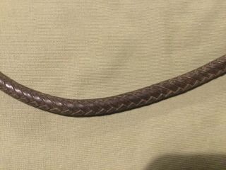 Antique SWAINE & ADENEY.  Ltd.  LONDON.  Leather Hunting/Kennel Whip. 6