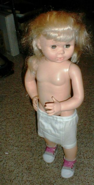 Vintage 27 " 1989 Horsman Doll Tb - 263 Large Plastic Toy Girl Toddler Doll