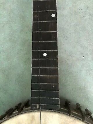 Old Antique 5 String Banjo Open Back early 1900s W/ Elite Tailpiece 4
