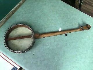 Old Antique 5 String Banjo Open Back early 1900s W/ Elite Tailpiece 6