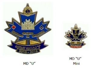 Lions Club Pins - Md U - 2019 Canada Regular & Mini