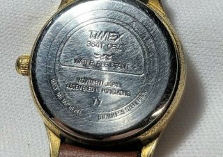 Vintage Timex Moonphase Watch.  Unique Flower Leather Band.  Good 5