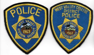 Two Generations Of West Valley District Police Patch