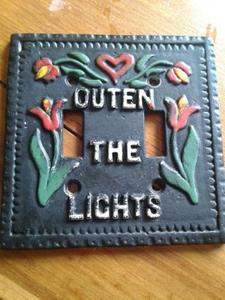 Outen The Lights Switch Cover Plate Metal Vintage