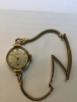 Vintage Women ' s Eloga 17 Jewels - 14k gold Swiss watch 2