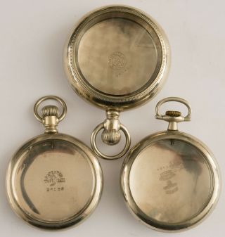 3 Antique Pocket Watch Cases Only 2 18 Size 1 16 Size Swing Out