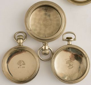 3 Antique Pocket Watch Cases Only 2 18 size 1 16 size swing out 2
