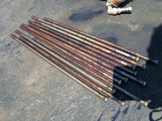 Vintage Oliver 1850 Gas Tractor - Engine Push Rods - Rusty - 1969