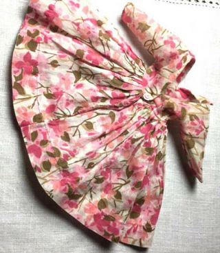 1958 Vintage Vogue Jill 3368 Pink Flower Print Dress W Earrings Pearls Shoes 3