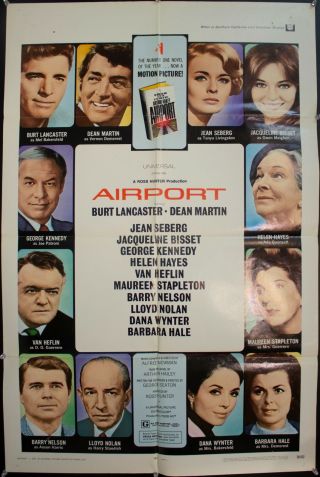 1970 Airport One Sheet Movie Poster Universal Pictures Vintage