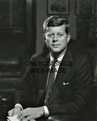 1961 Iconic Portrait Photo President Jfk John F.  Kennedy Oval Office White House