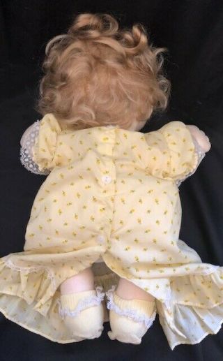 1985 Mattel MY CHILD Doll Blond Jointed Plush Aqua Eyes Vintage Stuffed Baby 2