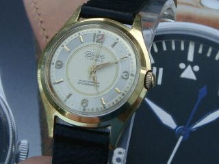 Goldina Vintage 17 Jewel Swiss Mens 1960s Gp Watch Centre Seconds Antimagnetic