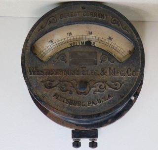 Antique Westinghouse Electric & Manufacturing Co Direct Current Volt Meter