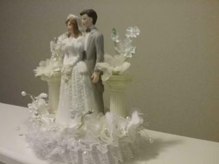 Vintage 1988 Wedding Cake Topper 2