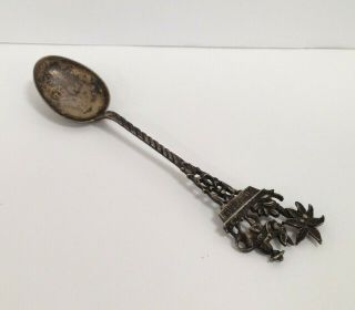 Vintage Guatemala Sterling Silver.  925 Collectible Spoon Man On Donkey Fw672