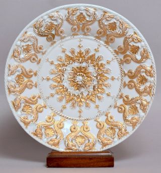 A Very Attractive Antique Meissen German Porcelain Large Dish Bowl