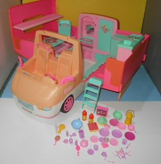 1996 Mattel Barbie Magical Motor Home Vehicle & Accessories Rv.  Camper Bus