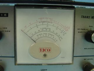 Vtg Antique Eico Transmitter Match R.  F.  Ham Radio CB Meter Tester Model 715 3