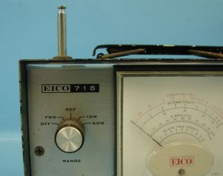 Vtg Antique Eico Transmitter Match R.  F.  Ham Radio CB Meter Tester Model 715 4