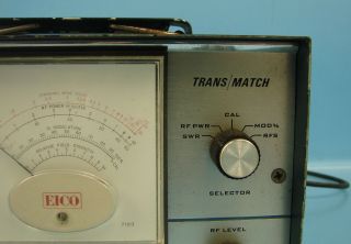 Vtg Antique Eico Transmitter Match R.  F.  Ham Radio CB Meter Tester Model 715 5