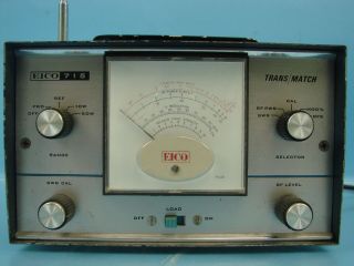 Vtg Antique Eico Transmitter Match R.  F.  Ham Radio CB Meter Tester Model 715 6