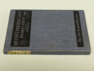 Antique 1899 MILTON ' S PARADISE LOST BOOKS I & II Lake English Classics HC Book 3