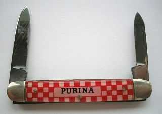 Vintage Kutmaster 2 blade Pocket Knife Purina Advertising EX.  Cond 2