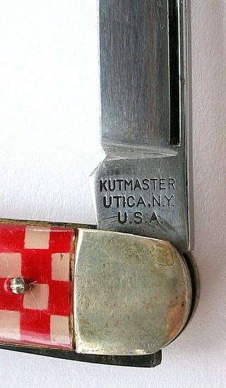 Vintage Kutmaster 2 blade Pocket Knife Purina Advertising EX.  Cond 4