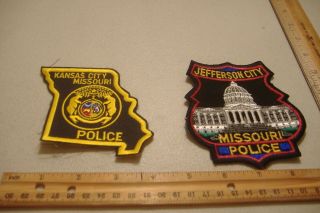 Jefferson City & Kansas City Missouri Police Patches