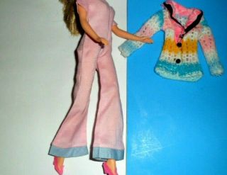 PINK JUMPSUIT W JACKET CLONE BARBIE SHILLMAN Sindy Maddie Mod OUTFIT 1970 ' s 4