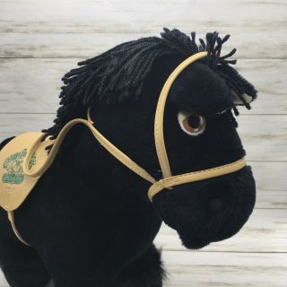 Vintage 1984 Coleco Cabbage Patch Kids Black Horse Show Pony Plush Toy Saddle 3