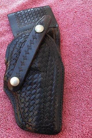 Vintage Hoyt Holster Co.  357 Right Hand Leather Holster Police Issued Usa Made