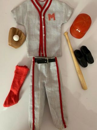 Vintage 1960’s Barbie Ken Outfit Play Ball Baseball 792 Complete