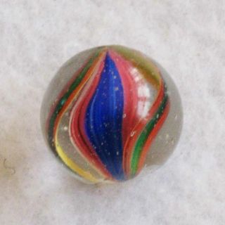 Antique Glass Marble German Handmade Single Razor Ribbon Core 5/8 " Nrmint,