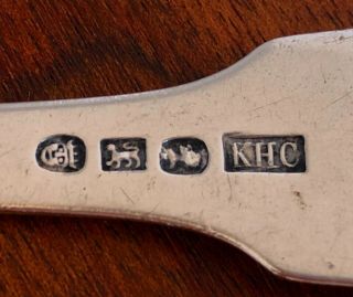 - KHECHEONG CHINESE EXPORT SILVER DINNER FORK FIDDLE PATTERN CANTON 1840 NO MONO 6