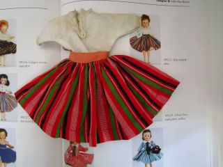 Ideal Little Miss Revlon 9121 Gay Stripe Dress Tagged Pink Red Stripe Read