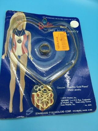 1975 Gold Medal Barbie Olympic Jewelry Set Child Size Nrfp Vintage Mod