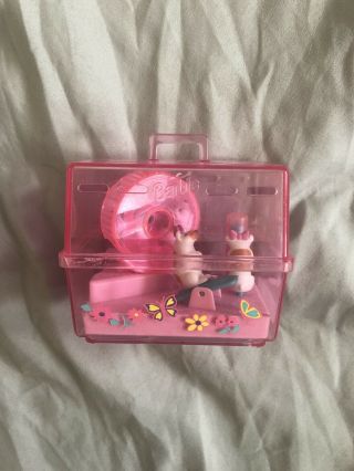 Vintage Magic Moves Hamster Cage Barbie 1995 Mattel Wind - Up Toy Plastic