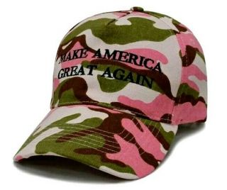 Trump Maga Baseball Camouflage Hat Pink Hunting Cap Women 